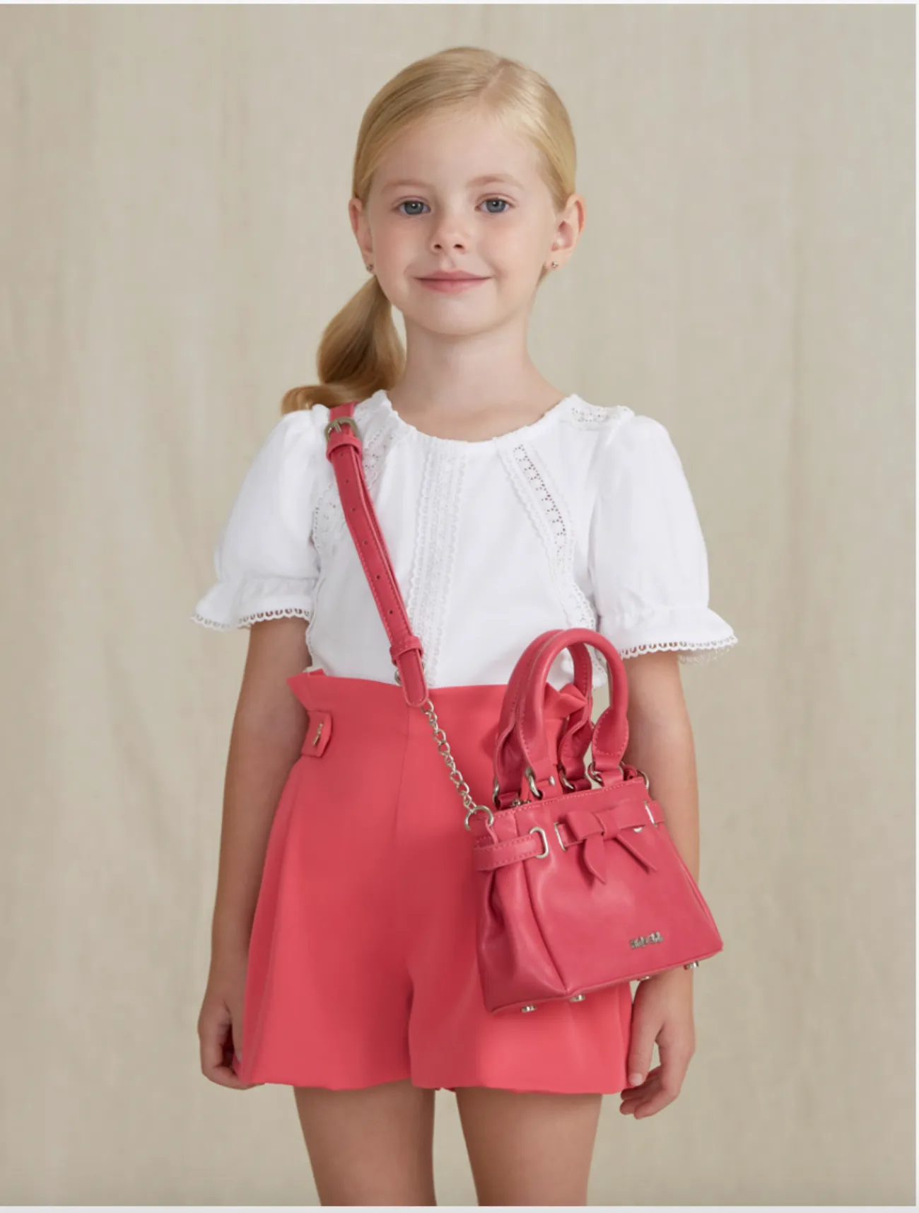 Abel & Lula Girls Structured Fuchsia Bag