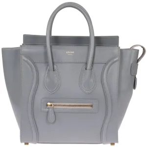 Celine Micro Luggage Handbag | Smooth gray Calfskin