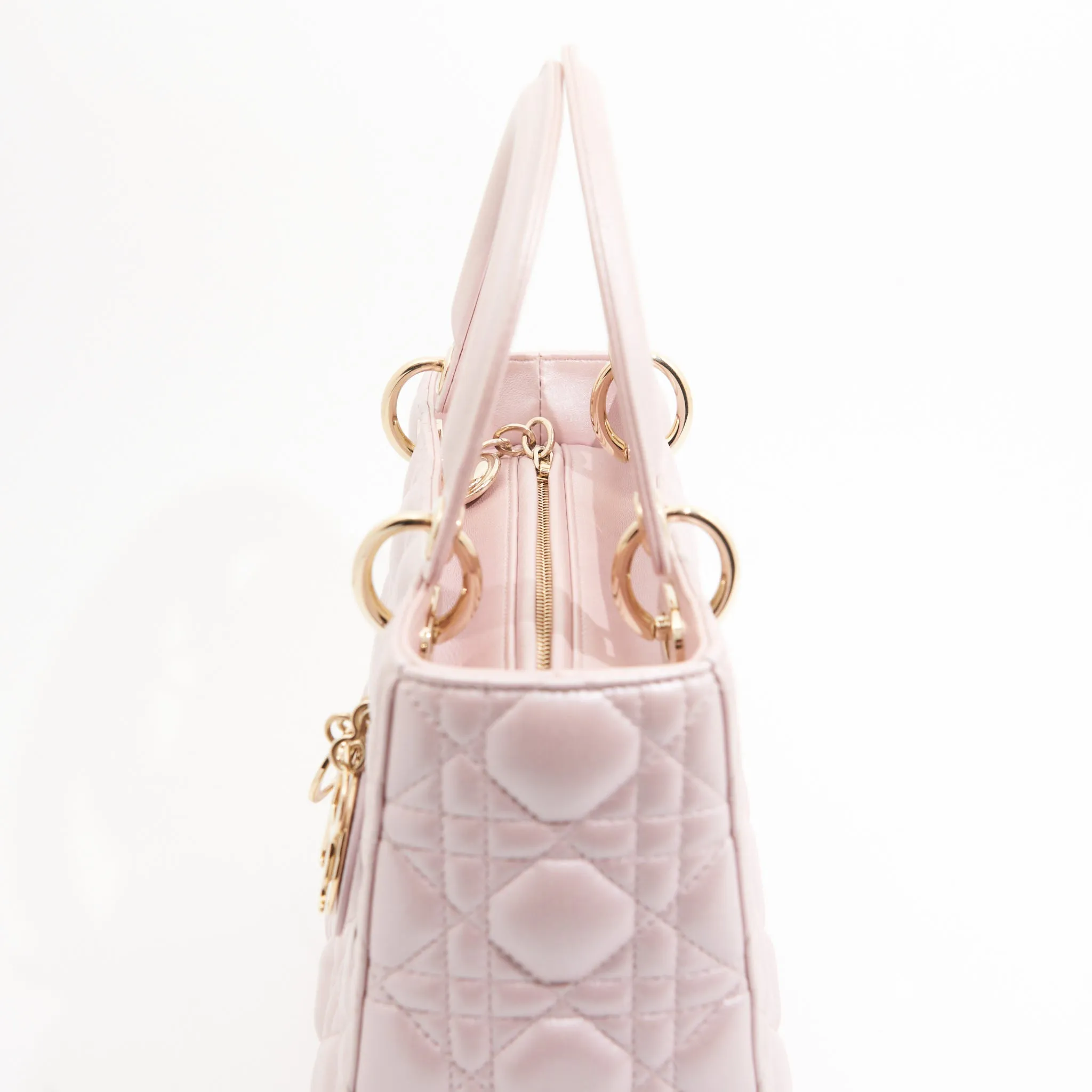 Christian Dior Leather Lady Dior in Pink
