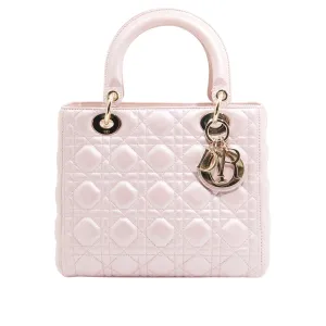 Christian Dior Leather Lady Dior in Pink
