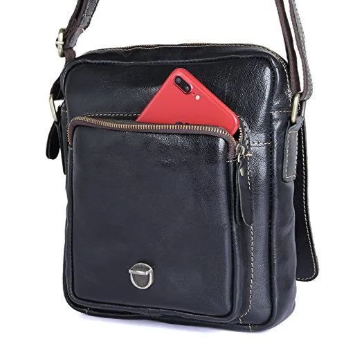 Clean Vintage Leather Cross Body Purse Shoulder Ipad Travel City Bag Retro Design For Men Women
