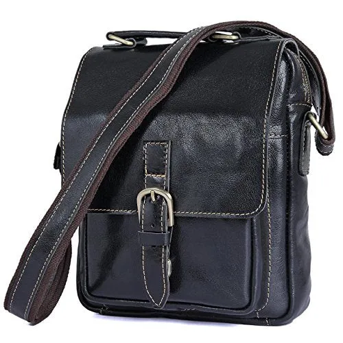 Clean Vintage Leather Cross Body Purse Shoulder Ipad Travel City Bag Retro Design For Men Women