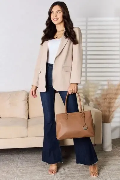 David Jones Structured Leather Handbag