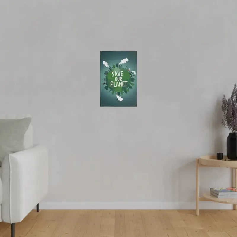 Eco Friendly Matte Canvas Save our Planet
