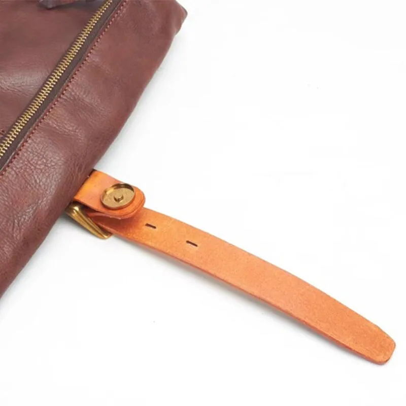Eco-Friendly Stylish Vegetable-Tanned Leather Backpack