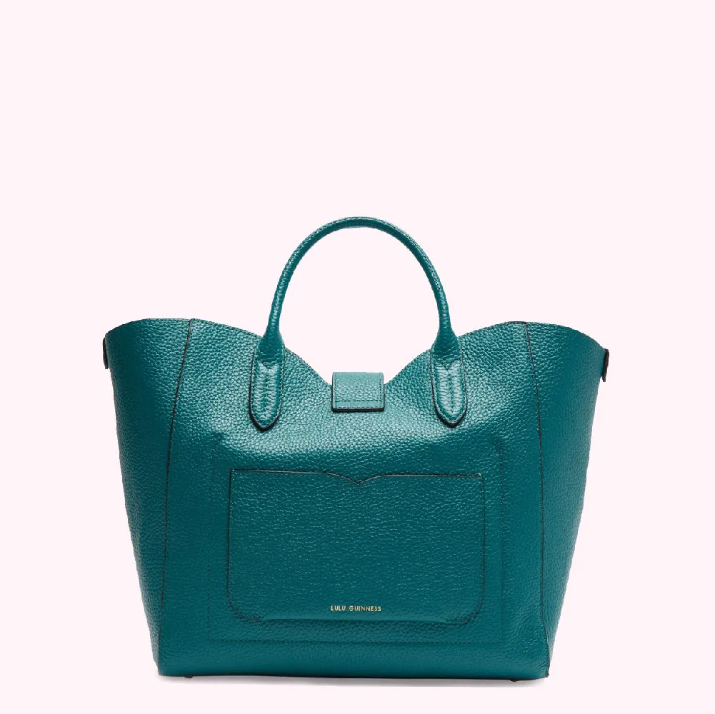 EMERALD LIP TURNLOCK MORTIMER HANDBAG