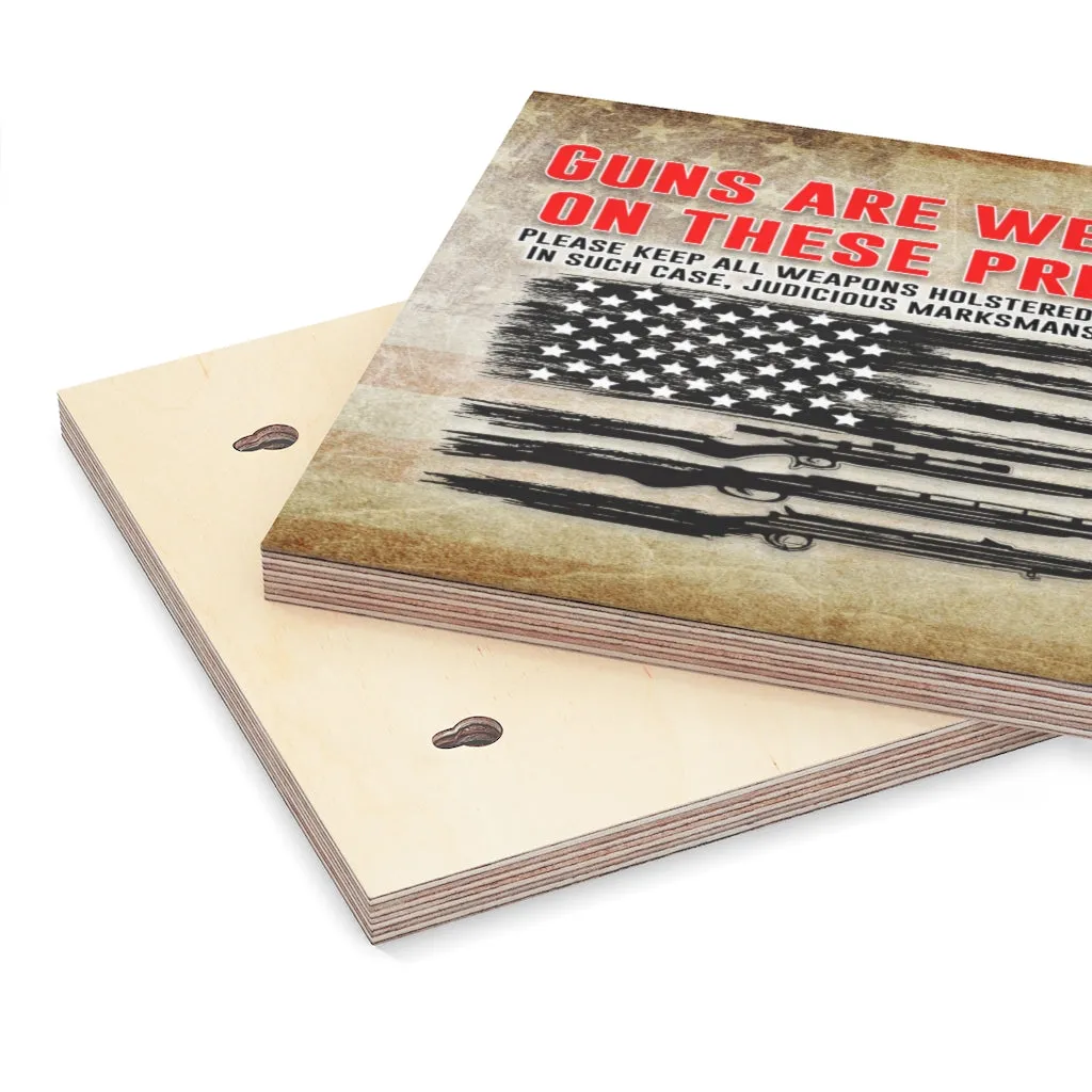 Guns Permitted Wood Canvas