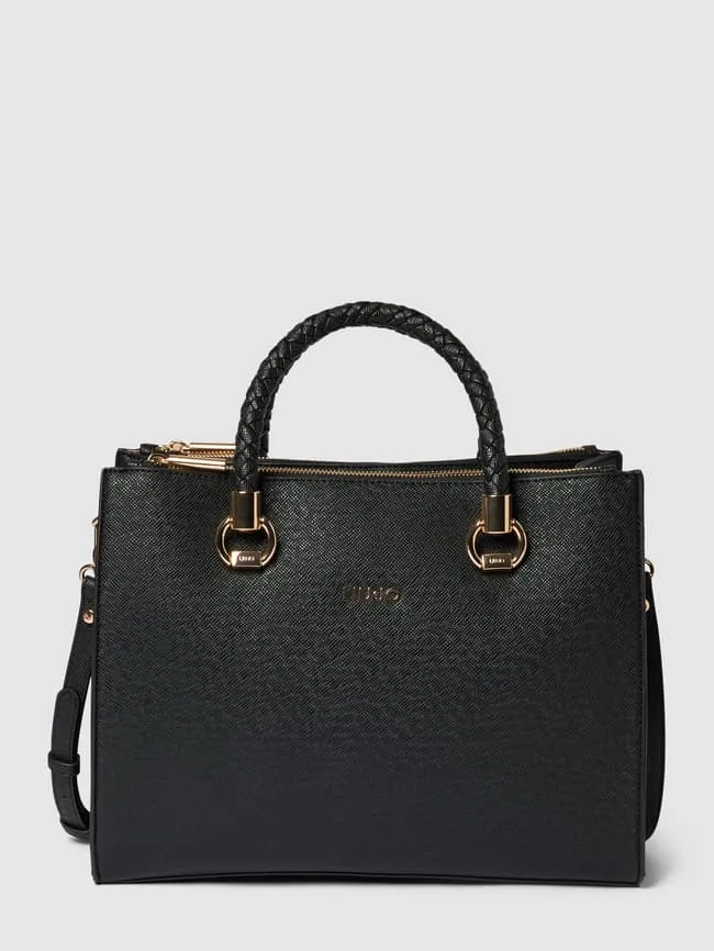 Handbag with label detailing model "Manhattan" LIU JO, black