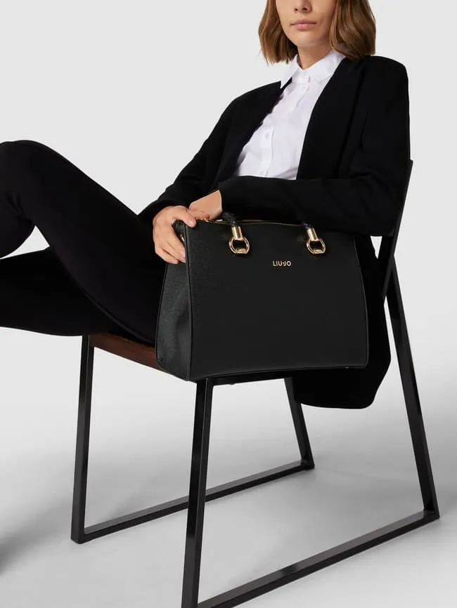 Handbag with label detailing model "Manhattan" LIU JO, black