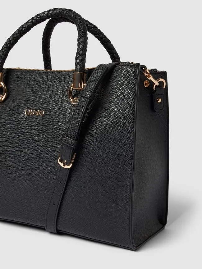 Handbag with label detailing model "Manhattan" LIU JO, black