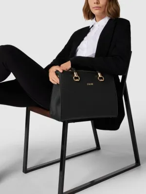 Handbag with label detailing model "Manhattan" LIU JO, black