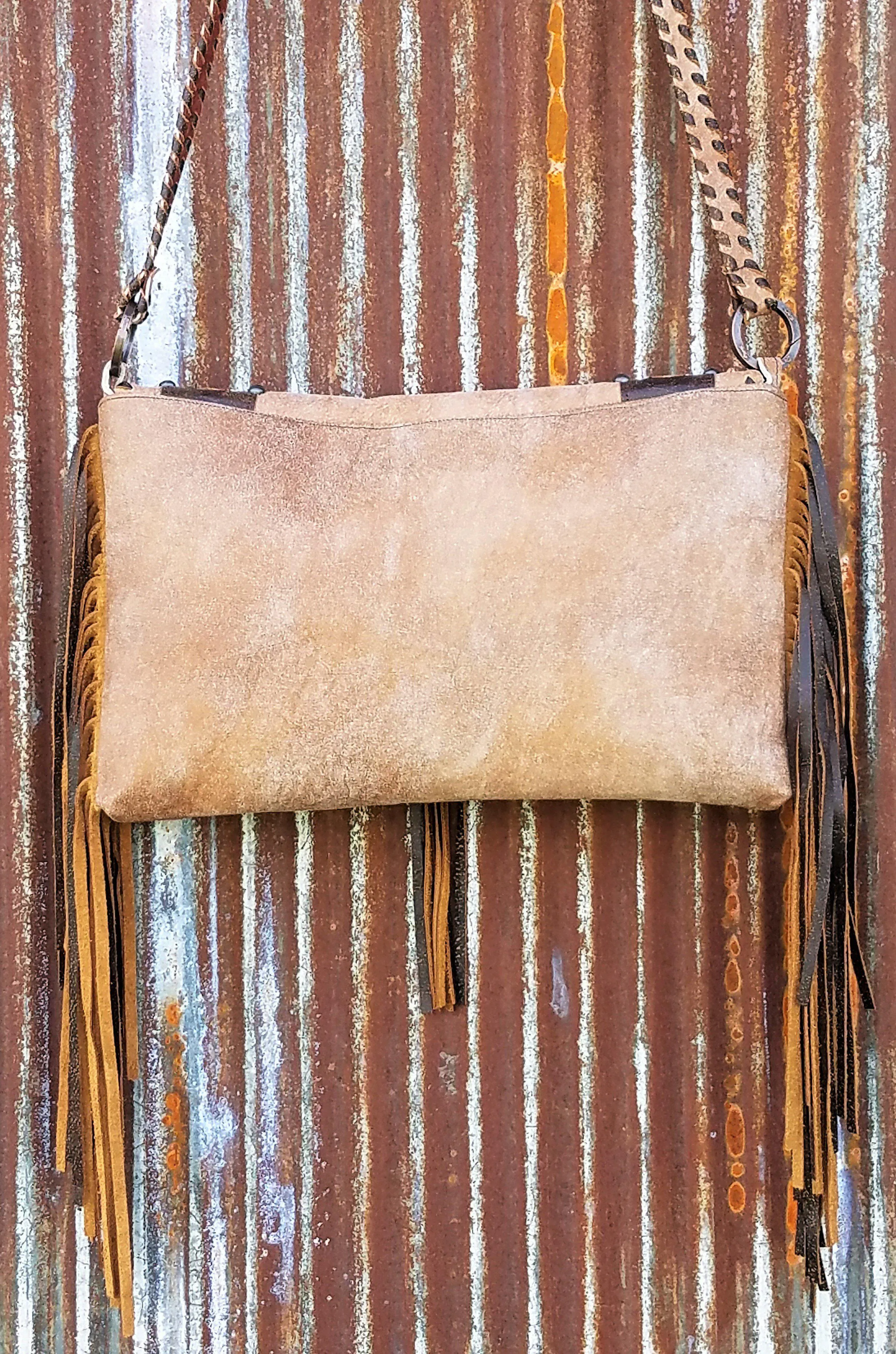 KurtMen X-Large Vintage Thunderbird Hand Clutch With Messenger Strap