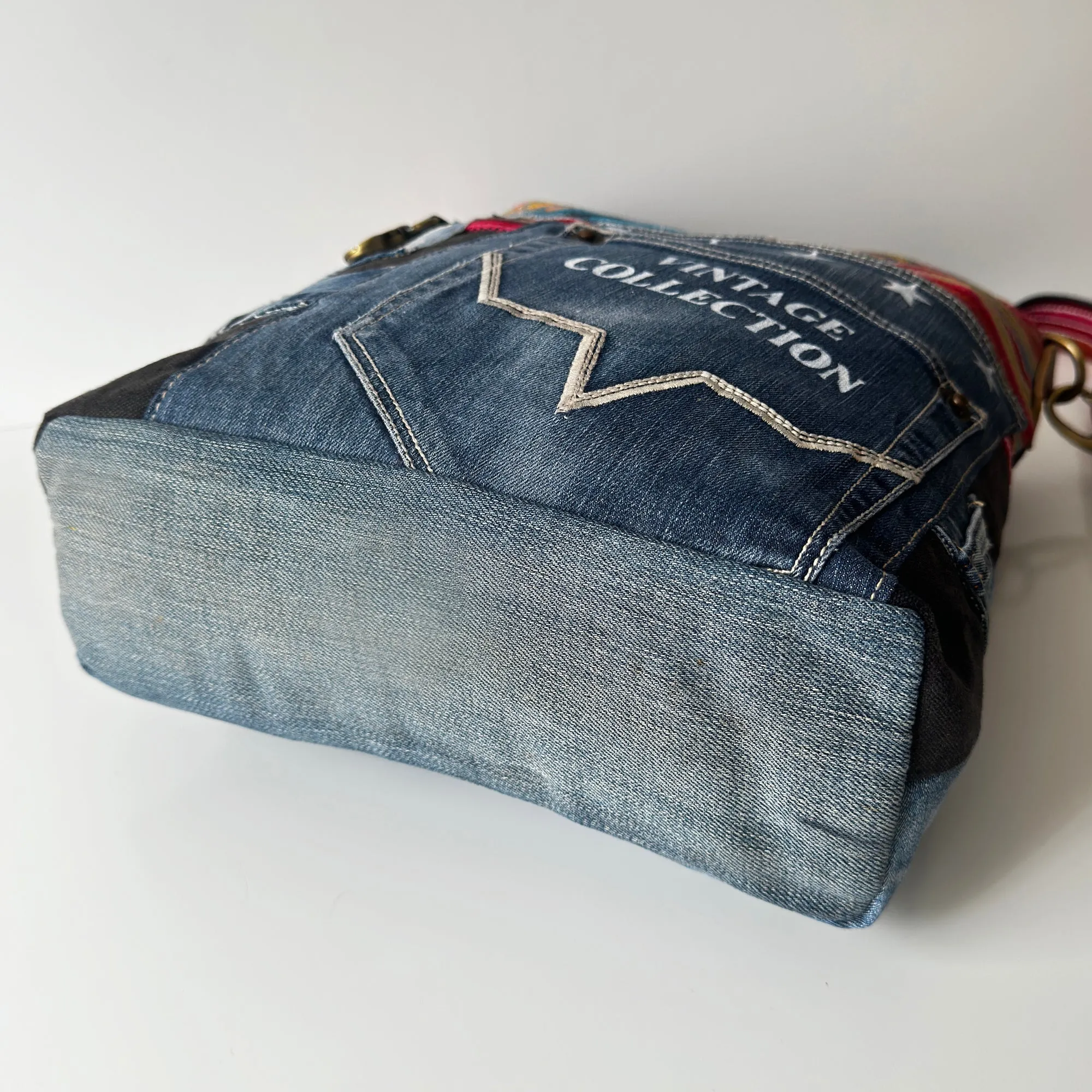 Retro Americana Denim Crossbody Bag