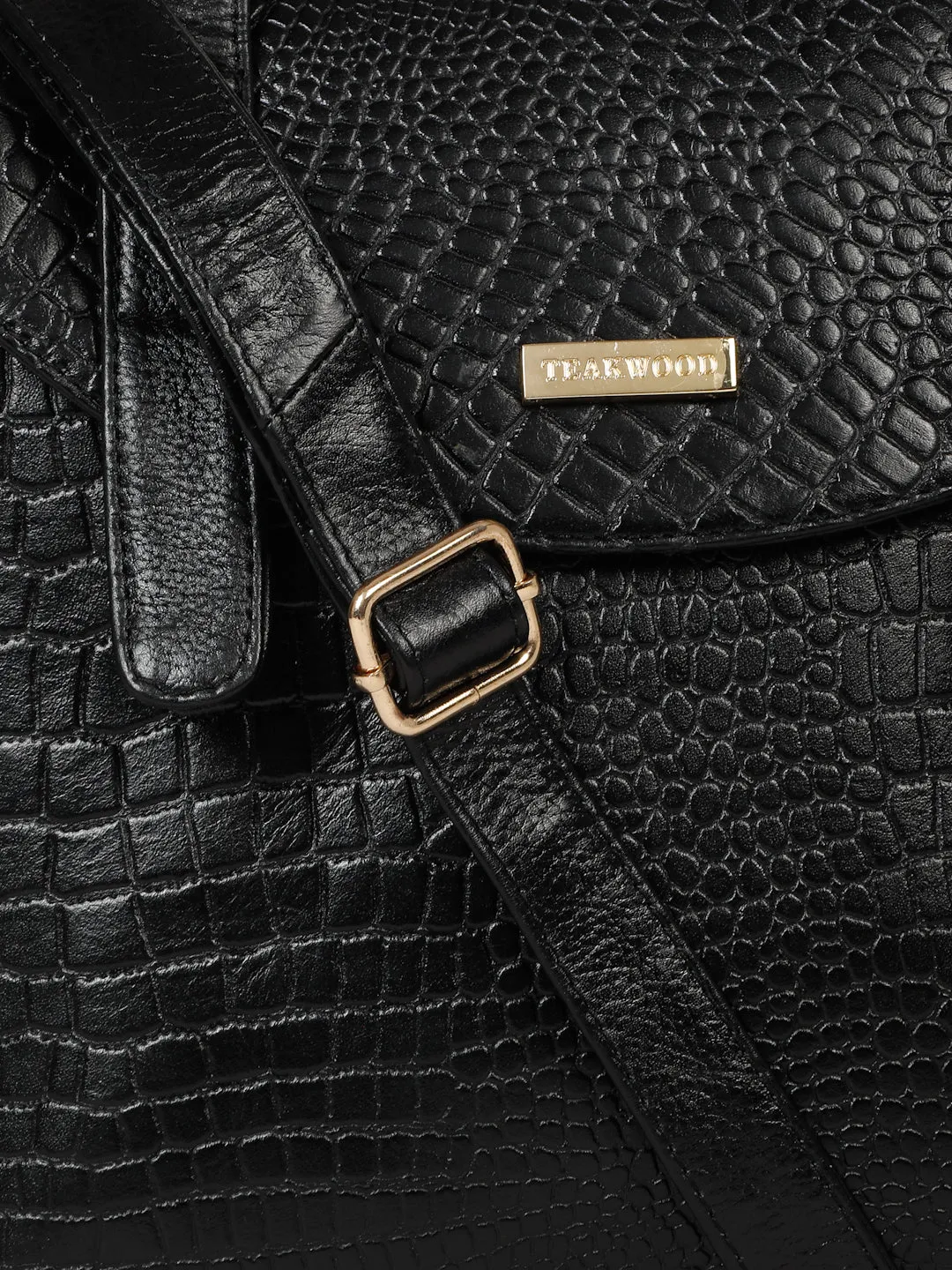 women's Croco Leather Structured Handbag