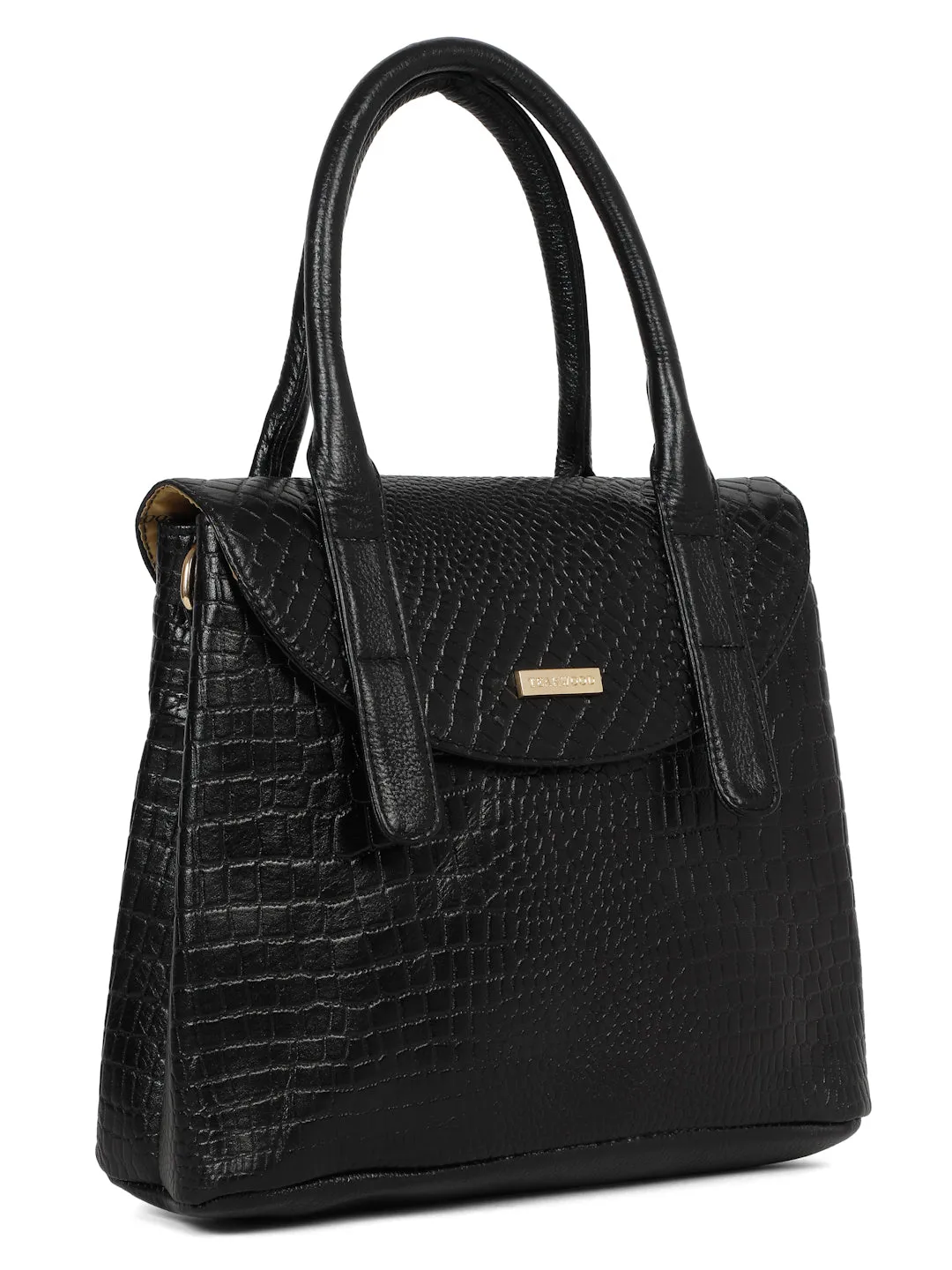 women's Croco Leather Structured Handbag