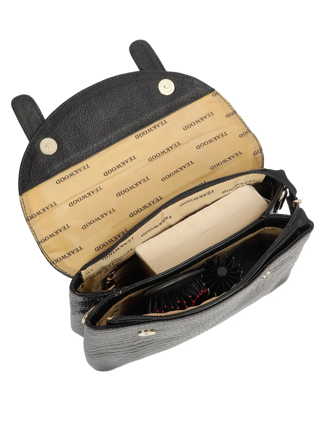 women's Croco Leather Structured Handbag